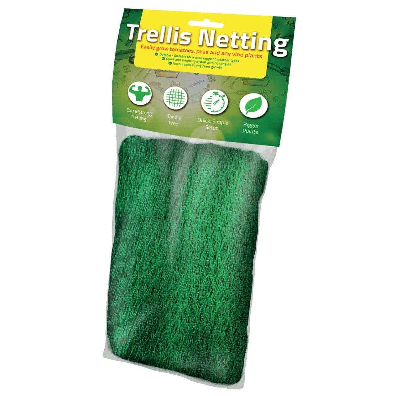 Trellis Netting for Climbing Garden Plants, Easy to Install Plant Net and Vegetable Netting to Grow Garden Flowers, Green Pea and Vine Plants